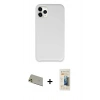 MARSİLYAN™- iPhone 11 Pro Max Kılıf Zirve Modern Özel Seri - Siyah 6D Mat Seramik Hayalet Nano Ekran Koruyucu + Gold Rainbow Kamera Lens Koruma Cam