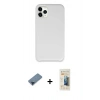MARSİLYAN™- iPhone 11 Pro Max Kılıf Zirve Modern Özel Seri - Siyah 6D Mat Seramik Hayalet Nano Ekran Koruyucu + Metal Kamera Lens Koruma Cam - MI