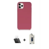 MARSİLYAN™- iPhone 11 Pro Max Kılıf Zirve Modern Özel Seri - Siyah Bilvis Hayalet Cam Ekran Koruyucu + Kamera Lens Koruma Cam - SF