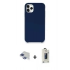 MARSİLYAN™- iPhone 11 Pro Max Kılıf Zirve Modern Özel Seri - Siyah Bilvis Hayalet Cam Ekran Koruyucu + Pers Alüminyum Kamera Lens - LT