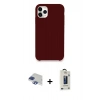 MARSİLYAN™- iPhone 11 Pro Max Kılıf Zirve Modern Özel Seri - Siyah Bilvis Hayalet Cam Ekran Koruyucu + Pers Alüminyum Kamera Lens - LT