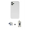 MARSİLYAN™- iPhone 11 Pro Max Kılıf Zirve Modern Özel Seri - Siyah Bilvis Hayalet Cam Ekran Koruyucu + Pers Alüminyum Kamera Lens - LT