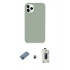MARSİLYAN™- iPhone 11 Pro Max Kılıf Zirve Modern Özel Seri - Siyah Bilvis Hayalet Cam Ekran Koruyucu + Metal Kamera Lens Koruma Cam - MI