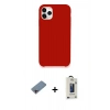 MARSİLYAN™- iPhone 11 Pro Max Kılıf Zirve Modern Özel Seri - Siyah Bilvis Hayalet Cam Ekran Koruyucu + Shine Kamera Lens Koruma Cam - PE