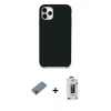 MARSİLYAN™- iPhone 11 Pro Max Kılıf Zirve Modern Özel Seri - Siyah Bilvis Hayalet Cam Ekran Koruyucu + Shine Kamera Lens Koruma Cam - PE