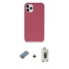 MARSİLYAN™- iPhone 11 Pro Max Kılıf Zirve Modern Özel Seri - Siyah Bilvis Hayalet Cam Ekran Koruyucu + Shine Kamera Lens Koruma Cam - PE