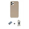 MARSİLYAN™- iPhone 11 Pro Max Kılıf Zirve Modern Özel Seri - Siyah Bilvis Hayalet Cam Ekran Koruyucu + Shine Kamera Lens Koruma Cam - PE