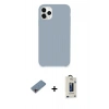 MARSİLYAN™- iPhone 11 Pro Max Kılıf Zirve Modern Özel Seri - Siyah Bilvis Hayalet Cam Ekran Koruyucu + Shine Kamera Lens Koruma Cam - PE