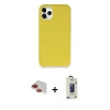 MARSİLYAN™- iPhone 11 Pro Max Kılıf Zirve Modern Özel Seri - Siyah Bilvis Hayalet Cam Ekran Koruyucu + Pers Alüminyum Kamera Lens - KI