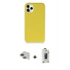 MARSİLYAN™- iPhone 11 Pro Max Kılıf Zirve Modern Özel Seri - Siyah Bilvis Hayalet Cam Ekran Koruyucu + Pers Alüminyum Kamera Lens - YL