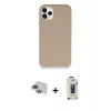 MARSİLYAN™- iPhone 11 Pro Max Kılıf Zirve Modern Özel Seri - Siyah Bilvis Hayalet Cam Ekran Koruyucu + Pers Alüminyum Kamera Lens - YL