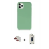 MARSİLYAN™- iPhone 11 Pro Max Kılıf Zirve Modern Özel Seri - Siyah Bilvis Hayalet Cam Ekran Koruyucu + Pers Alüminyum Kamera Lens - KI