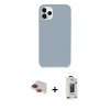 MARSİLYAN™- iPhone 11 Pro Max Kılıf Zirve Modern Özel Seri - Siyah Bilvis Hayalet Cam Ekran Koruyucu + Pers Alüminyum Kamera Lens - KI