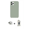 MARSİLYAN™- iPhone 11 Pro Max Kılıf Zirve Modern Özel Seri - Siyah Bilvis Hayalet Cam Ekran Koruyucu + Pers Alüminyum Kamera Lens - YL