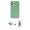 MARSİLYAN™- iPhone 11 Pro Max Kılıf Zirve Modern Özel Seri - Siyah Bilvis Hayalet Cam Ekran Koruyucu + Pers Alüminyum Kamera Lens - YL