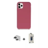 MARSİLYAN™- iPhone 11 Pro Max Kılıf Zirve Modern Özel Seri - Siyah Bilvis Hayalet Cam Ekran Koruyucu + Pers Alüminyum Kamera Lens - SH