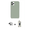 MARSİLYAN™- iPhone 11 Pro Max Kılıf Zirve Modern Özel Seri - Siyah Bilvis Hayalet Cam Ekran Koruyucu + Pers Alüminyum Kamera Lens - SH