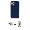 MARSİLYAN™- iPhone 11 Pro Max Kılıf Zirve Modern Özel Seri - Siyah Bilvis Hayalet Cam Ekran Koruyucu + Pers Alüminyum Kamera Lens - SH