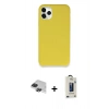 MARSİLYAN™- iPhone 11 Pro Max Kılıf Zirve Modern Özel Seri - Siyah Bilvis Hayalet Cam Ekran Koruyucu + Pers Alüminyum Kamera Lens - SH