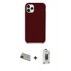 MARSİLYAN™- iPhone 11 Pro Max Kılıf Zirve Modern Özel Seri - Siyah Bilvis Hayalet Cam Ekran Koruyucu + Rainbow Kamera Lens Koruma Cam - YL