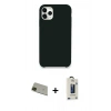 MARSİLYAN™- iPhone 11 Pro Max Kılıf Zirve Modern Özel Seri - Siyah Bilvis Hayalet Cam Ekran Koruyucu + Rainbow Kamera Lens Koruma Cam - YL