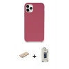 MARSİLYAN™- iPhone 11 Pro Max Kılıf Zirve Modern Özel Seri - Siyah Bilvis Hayalet Cam Ekran Koruyucu + Renkli Kamera Lens Koruma Cam - YL