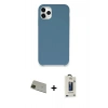 MARSİLYAN™- iPhone 11 Pro Max Kılıf Zirve Modern Özel Seri - Siyah Bilvis Hayalet Cam Ekran Koruyucu + Rainbow Kamera Lens Koruma Cam - YL