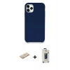 MARSİLYAN™- iPhone 11 Pro Max Kılıf Zirve Modern Özel Seri - Siyah Bilvis Hayalet Cam Ekran Koruyucu + Renkli Kamera Lens Koruma Cam - YL