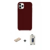 MARSİLYAN™- iPhone 11 Pro Max Kılıf Zirve Modern Özel Seri - Siyah Bilvis Hayalet Cam Ekran Koruyucu + Renkli Kamera Lens Koruma Cam - YL