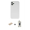 MARSİLYAN™- iPhone 11 Pro Max Kılıf Zirve Modern Özel Seri - Siyah Bilvis Hayalet Cam Ekran Koruyucu + Renkli Kamera Lens Koruma Cam - YL