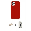 MARSİLYAN™- iPhone 11 Pro Max Kılıf Zirve Modern Özel Seri - Siyah Bilvis Hayalet Cam Ekran Koruyucu + Renkli Kamera Lens Koruma Cam - YL