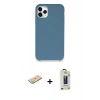 MARSİLYAN™- iPhone 11 Pro Max Kılıf Zirve Modern Özel Seri - Siyah Bilvis Hayalet Cam Ekran Koruyucu + Renkli Kamera Lens Koruma Cam - YL