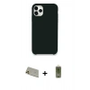 MARSİLYAN™- iPhone 11 Pro Max Kılıf Zirve Modern Özel Seri - Siyah Joko Magic 5D Hayalet Cam + Rainbow Kamera Lens Koruma Cam - GD