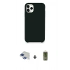 MARSİLYAN™- iPhone 11 Pro Max Kılıf Zirve Modern Özel Seri - Siyah Joko Magic 5D Hayalet Cam + Pers Alüminyum Kamera Lens - LT
