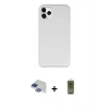 MARSİLYAN™- iPhone 11 Pro Max Kılıf Zirve Modern Özel Seri - Siyah Joko Magic 5D Hayalet Cam + Pers Alüminyum Kamera Lens - LT