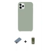 MARSİLYAN™- iPhone 11 Pro Max Kılıf Zirve Modern Özel Seri - Siyah Joko Magic 5D Hayalet Cam + Metal Kamera Lens Koruma Cam - MR