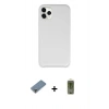 MARSİLYAN™- iPhone 11 Pro Max Kılıf Zirve Modern Özel Seri - Siyah Joko Magic 5D Hayalet Cam + Metal Kamera Lens Koruma Cam - AKYL