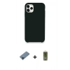 MARSİLYAN™- iPhone 11 Pro Max Kılıf Zirve Modern Özel Seri - Siyah Joko Magic 5D Hayalet Cam + Metal Kamera Lens Koruma Cam - MI