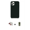 MARSİLYAN™- iPhone 11 Pro Max Kılıf Zirve Modern Özel Seri - Siyah Joko Magic 5D Hayalet Cam + Pers Alüminyum Kamera Lens - KI