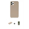MARSİLYAN™- iPhone 11 Pro Max Kılıf Zirve Modern Özel Seri - Siyah Joko Magic 5D Hayalet Cam + Renkli Kamera Lens Koruma Cam - MI