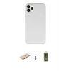 MARSİLYAN™- iPhone 11 Pro Max Kılıf Zirve Modern Özel Seri - Siyah Joko Magic 5D Hayalet Cam + Renkli Kamera Lens Koruma Cam - MI