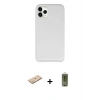 MARSİLYAN™- iPhone 11 Pro Max Kılıf Zirve Modern Özel Seri - Siyah Joko Magic 5D Hayalet Cam + Renkli Kamera Lens Koruma Cam - YL