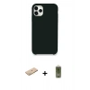 MARSİLYAN™- iPhone 11 Pro Max Kılıf Zirve Modern Özel Seri - Siyah Joko Magic 5D Hayalet Cam + Renkli Kamera Lens Koruma Cam - SI