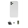 MARSİLYAN™- iPhone 11 Pro Max Kılıf Zirve Modern Özel Seri - Siyah Joko Magic 5D Hayalet Cam + Şeffaf Kamera Lens Koruma Cam