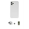 MARSİLYAN™- iPhone 11 Pro Max Kılıf Zirve Modern Özel Seri - Siyah Joko Magic 5D Hayalet Cam + Pers Alüminyum Kamera Lens - SH