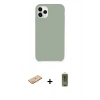 MARSİLYAN™- iPhone 11 Pro Max Kılıf Zirve Modern Özel Seri - Siyah Joko Magic 5D Hayalet Cam + Renkli Kamera Lens Koruma Cam - TU