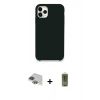 MARSİLYAN™- iPhone 11 Pro Max Kılıf Zirve Modern Özel Seri - Siyah Joko Magic 5D Hayalet Cam + Yeşil Pers Alüminyum Kamera Lens