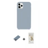 MARSİLYAN™- iPhone 11 Pro Max Kılıf Zirve Modern Özel Seri - Siyah Mat Seramik Nano Ekran Koruyucu + Shine Kamera Lens Koruma Cam - GI