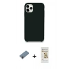MARSİLYAN™- iPhone 11 Pro Max Kılıf Zirve Modern Özel Seri - Siyah Mat Seramik Nano Ekran Koruyucu + Shine Kamera Lens Koruma Cam - GI