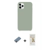MARSİLYAN™- iPhone 11 Pro Max Kılıf Zirve Modern Özel Seri - Siyah Mat Seramik Nano Ekran Koruyucu + Shine Kamera Lens Koruma Cam - GI